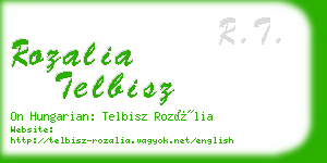 rozalia telbisz business card